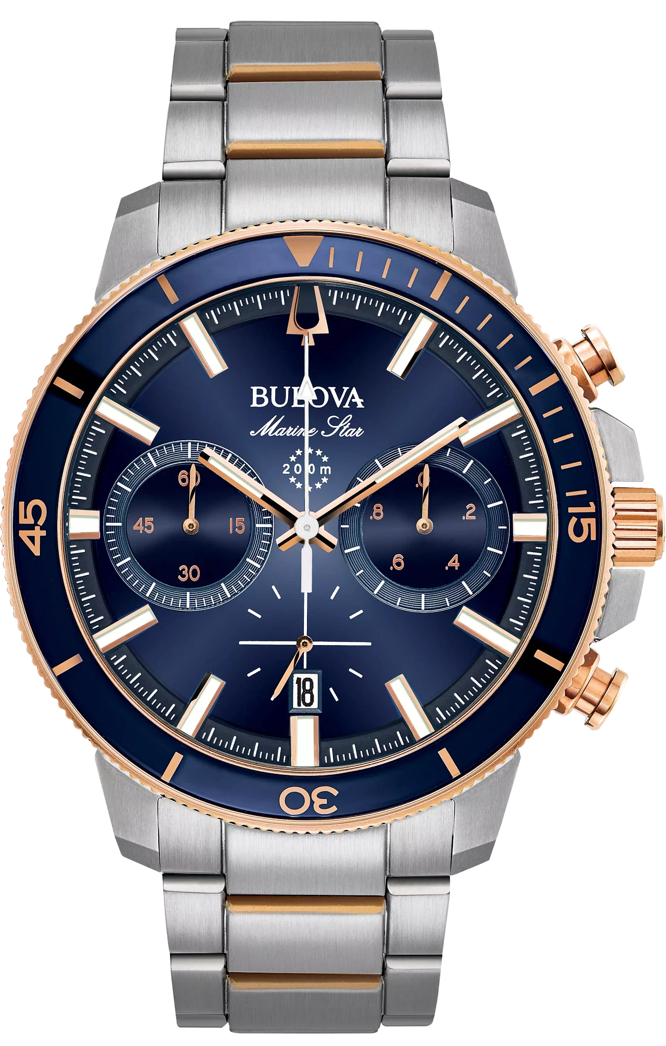 BULOVA Marine star 自動巻時計 Bulova Marine Star Men's Rose Gold Blue Dial Watch | Bulova